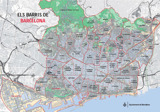 Cartina dei quartieri di Barcellona