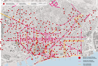 Cartina di Stazione Bicing di Barcellona
