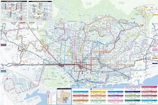 Cartina del rete autobus notturno di Barcellona